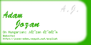 adam jozan business card